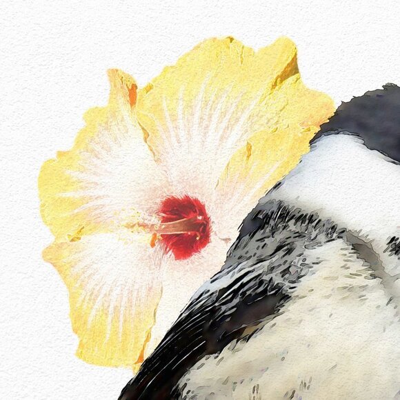 11x14 Black-Capped Chickadee Bird Watercolor Illustration Painting Print - Picture 5 of 6